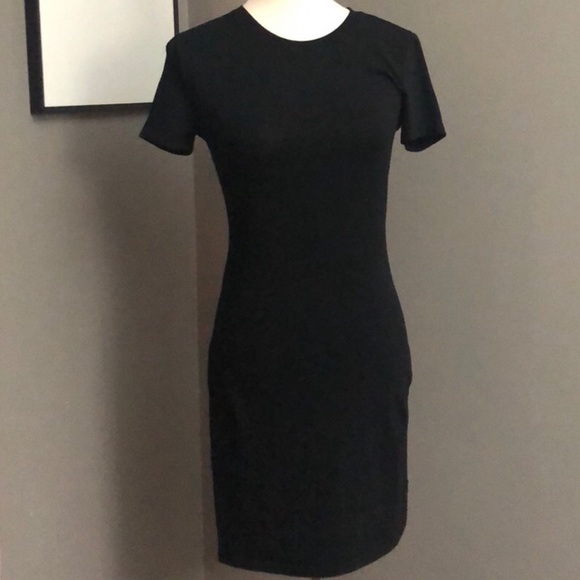 basic black dress h&m